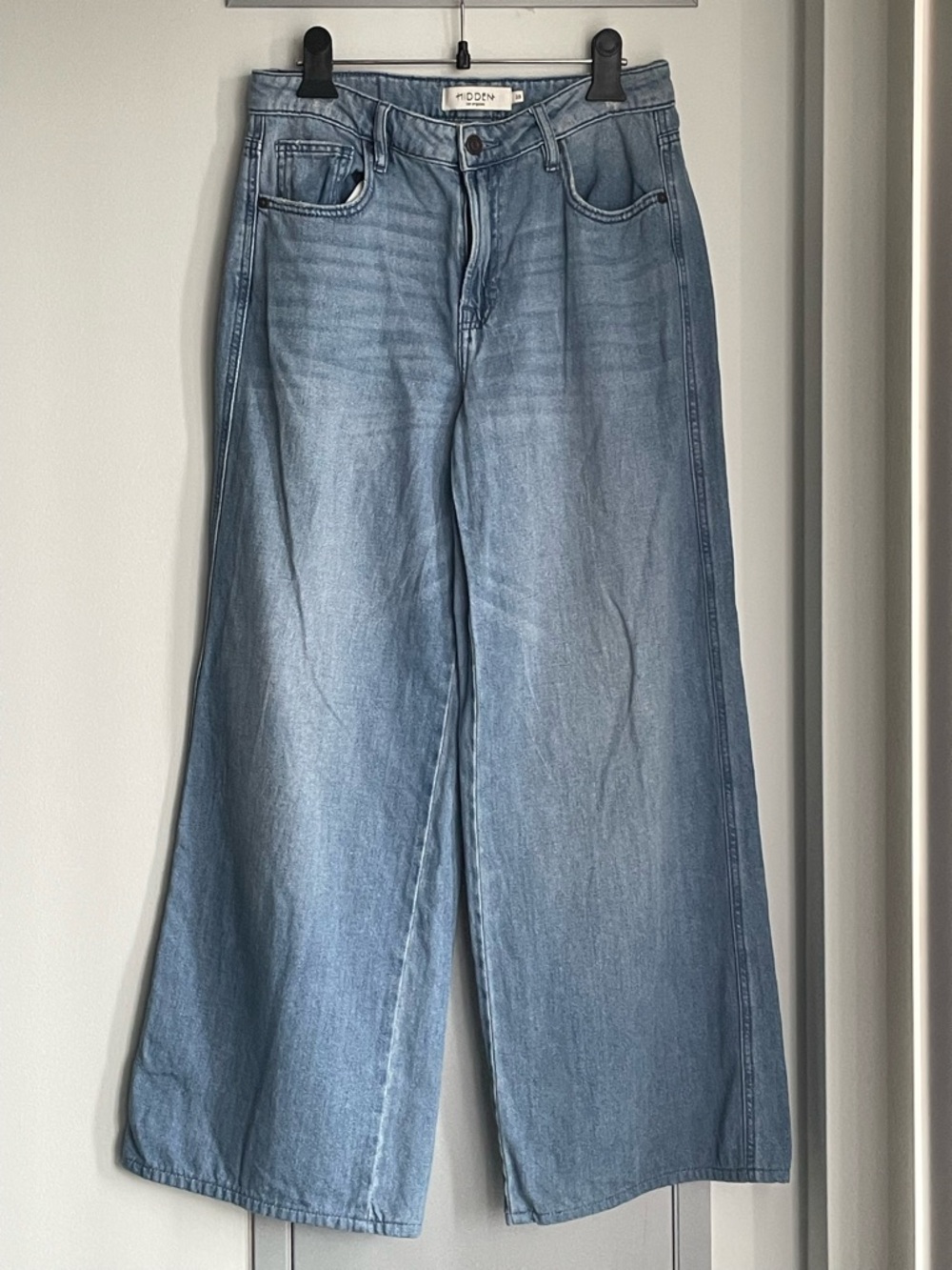 HIDDEN Nori Wide-Leg Light Blue Jeans - W14” Very Light Weight and Soft Denim